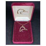 10K Gold Ducks Unlimited Necklace