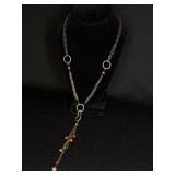 Coldwater Creek Chain Necklace with Red Beads
