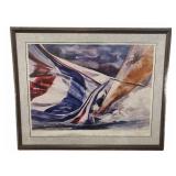 "On The Bow" by Willard Bond Framed Print