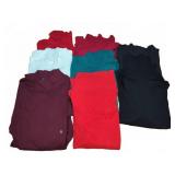 8 Long Sleeve Mock Turtleneck Shirts