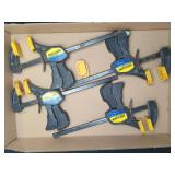 (4) Quick-Grip 150mm Mini Bar Clamps