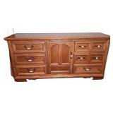 Oak Dresser, w/ Mirrors, 66"x18"x31.5"