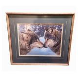 Daniel Smith Wolf Print, Signed & Dated, 20"x17"