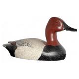 Signed Bissonette Carved Duck Decoy, 14.5"L
