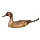 Ducks Unlimited Carved Wooden Duck Decoy 23.5"L