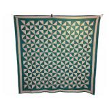 Hand-Stitched Pinwheel Quilt, 96" x 91"