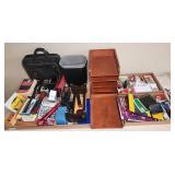 Office Supplies and Desk Organizer Lot