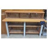 Workbench with Shelving and Vise, 72"x25"x36"