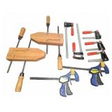 9 Bar and Hand Clamps, Craftsman, Bessey and