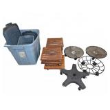 Plastic Totes and Rolling Plant Stands