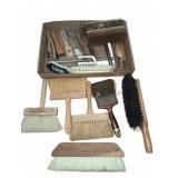 Wood Handle Utility Brush Lot