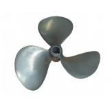 Three-Blade Brass Propeller, 1" Shaft, 11" Diam.