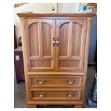 Oak Armoire Cabinet 40" x 18" x 59"