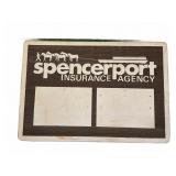 Wood Spencerport Insurance Agency Sign 31"x21"