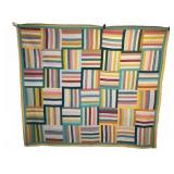 Hand-Stitched Patchwork Quilt 102"x86"