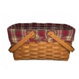 Longaberger Handmade Basket with Liner Insert