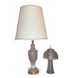 (2) Cut Glass Table Lamps