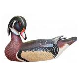 L. & V. Bissonette Carved Wood Duck Decoy, 13"L