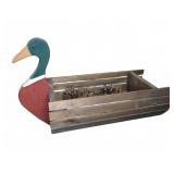 Wooden Duck-Shaped Decorative Crate 24"X9.5"X14"