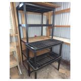 Plastic Storage Shelf Unit, 36x24x71 Inches