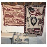 Three New York Commemorative Woven Throws