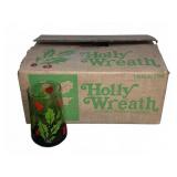 Holly Wreath 10oz Glass Tumblers, Set of 11