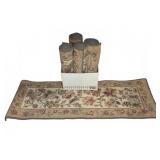 Five Floral Pattern Runner Rugs