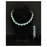 Denim Lapis Necklace and Bracelet