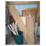Plywood, Pegboard, and Branch Lot