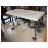 48"x24" Lifetime Folding Table & Casters