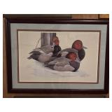 Signed Wildlife Print, 36" x 26" Framed