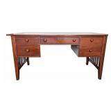 Ethan Allen Mission-Style Wood Desk, 59"x28"x29.