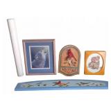 Art Prints and Wood Plaques Lot