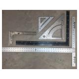 Five Carpenter Squares and Rulers