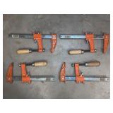 Four Jorgensen 3706 Bar Clamps 6 Inch