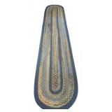 Braided Runner Rug, 29"x161", Stained
