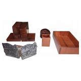 Desk Accessory Wood & Metal Bookends