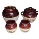 Boston Baked Beans Stoneware Crocks
