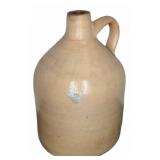 Fisher Stoneware Jug, Lions, N.Y., 11 in. tall