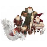 Santa Figurines and Holiday Decor