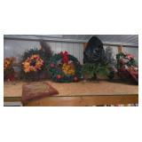 Christmas wreaths and trees