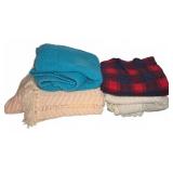 Knit and Woven Blankets Lot