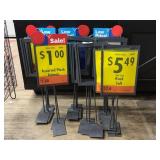(27) Retail Display Sign Holders, 27"T