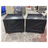 (2) Retail Plastic Display Crates 36"x36"x32"