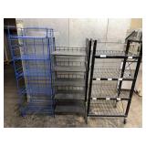 3 Metal Wire Shelving Racks