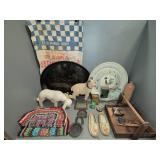 Antique Decor: Trays, Tins, Toys, Feed Sack