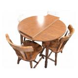 Round Wood Dining Table With Four Chairs
