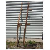 Two scythes, 18" & 25" Blades