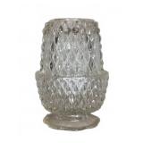 Pressed Glass Diamond Pattern Fairy Lamp