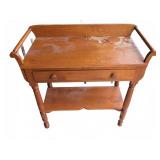 Wood Console Table With Drawer And Shelf